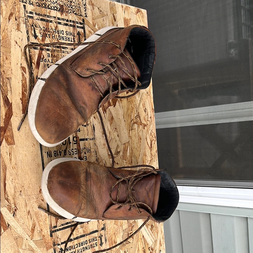 Geox Brown and White Chukka Boots with Suede Upper